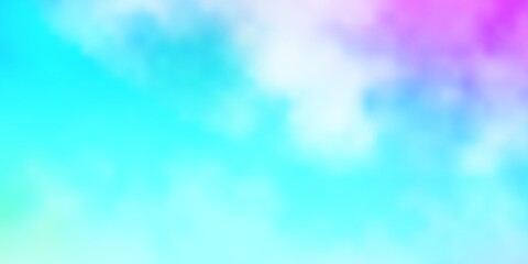 Light Pink, Blue vector pattern with clouds. Shining illustration with abstract gradient clouds. Template for websites.