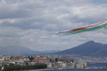 Le frecce tricolore a napoli