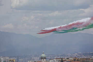 Le frecce tricolore a napoli