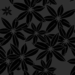 Black and White Floral pattern seamless, Eps 10