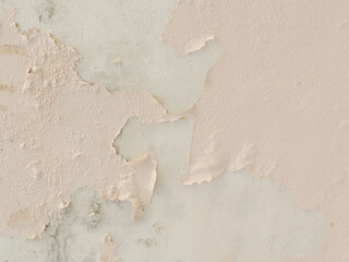 Wall paints that are stripping and decaying from expiration.