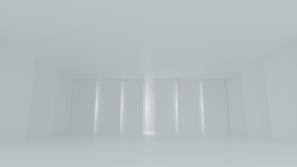 abstract white room architecture background. 3drender
