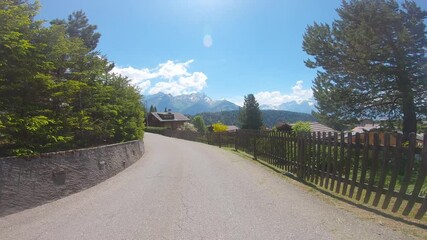 Beautiful view of the Village of Villars, Switzerland, 01 June 2020.