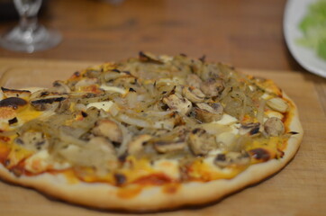 pizza de hongos
