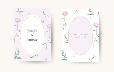 Shiny white Marble Invite Template Wedding Cards. RSVP, Save The Date, Retro Beautiful Marble Design With Gold Marble Ornament Frame Pattern. Vector Illustration. EPS 10.