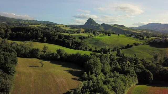 View of Maioletto beetwen land full of poppies