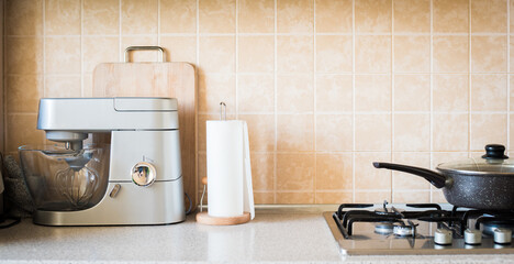 food processor in the kitchen