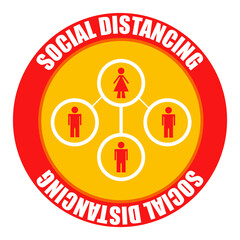 Social distancing icon. Coronavirus outbreak. Social distancing concept. Protection from Covid-19. Coronavirus. Covid 19 prevention icons set.