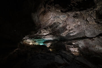 Cueva de los Verdes, Green Cave in Lanzarote. Canary Islands.