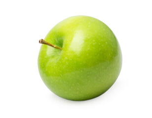 Green apple on a white background
