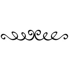 Decorative page divider. Vintage decor lines, luxury wedding frame line and ornate swirl dividers. Border frames, ornate swirls floral pages divider. Calligraphic isolated vector icon