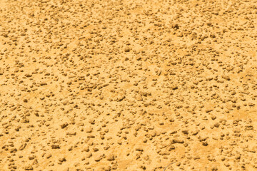 Sand texture background. Close up of yellow sand grains in the desert