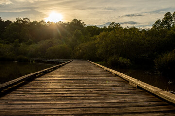 Obraz premium Sunset Boardwalk