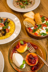 food for breakfast in a restaurant