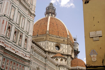 Fototapeta na wymiar Duomo in Florence, Tuscany of Italy from street view