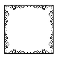 Decorative frame. Retro ornamental frame, vintage rectangle ornaments and ornate border. Decorative wedding frames, antique museum picture borders or deco devider. Isolated icons vector