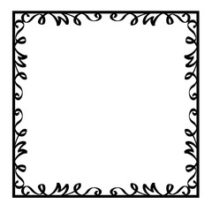 Decorative frame. Retro ornamental frame, vintage rectangle ornaments and ornate border. Decorative wedding frames, antique museum picture borders or deco devider. Isolated icons vector