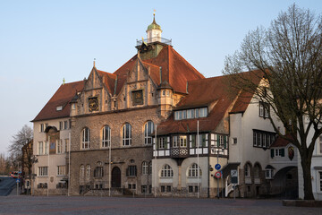 Townhall of Bergisch Gladbach at sunrise, Germany
