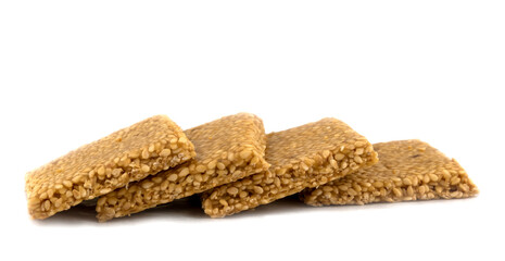 Til chikki is an Indian dish made with jaggery