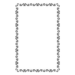 Decorative frame. Retro ornamental frame, vintage rectangle ornaments and ornate border. Decorative wedding frames, antique museum picture borders or deco devider. Isolated icons vector