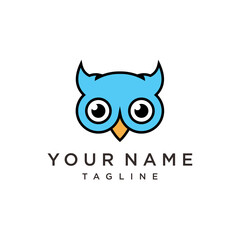 Owl bird simple logo template design. Smart Education logo with Owl Symbol.