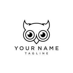 Owl bird simple logo template design. Smart Education logo with Owl Symbol.