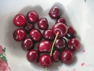 cherries on a plate
