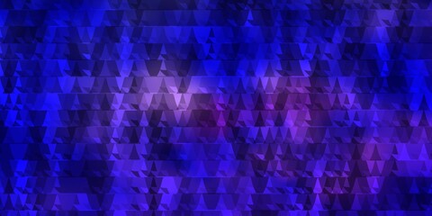 Dark Purple vector texture with lines, triangles.