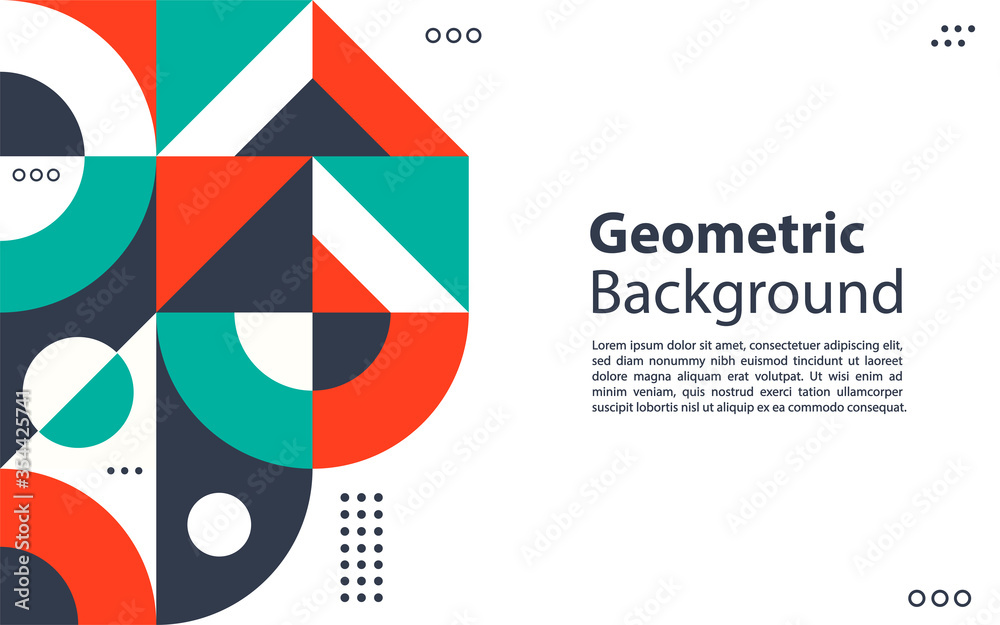 Sticker Retro Geometric Covers. Abstract Shape composition.