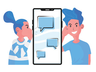 A people having online business meeting via computer and mobile phone following social distancing practice