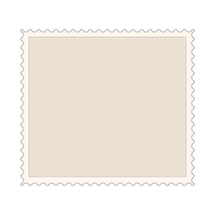 Fototapeta premium Postage stamp template. Blank rectangle and square postage stamp. Stock vector illustration