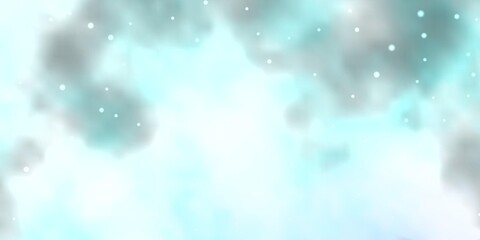 Light BLUE vector pattern with abstract stars. Shining colorful illustration with small and big stars. Pattern for websites, landing pages.