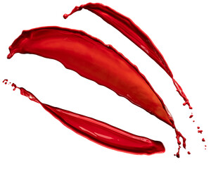 red splashes over white background