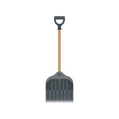Flat vector traditional snow shovel.