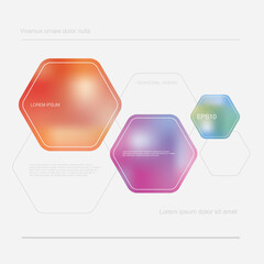 abstract vector background with blurry hexagons