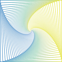 Abstract blue yellow green geometric lines