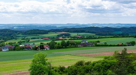 Fototapeta na wymiar landscape with green fields