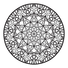 Mandalas for coloring book. Decorative round ornaments