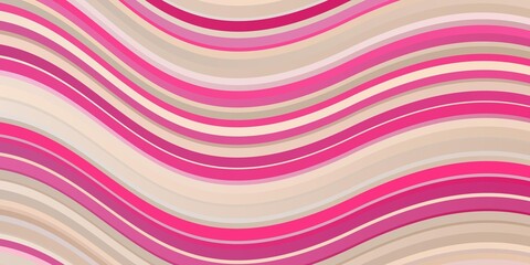 Light Pink vector layout with circular arc. Bright sample with colorful bent lines, shapes. Best design for your ad, poster, banner.