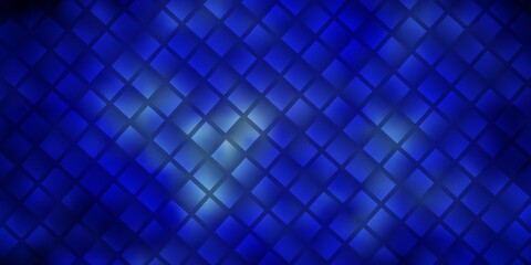 Fototapeta na wymiar Dark BLUE vector background with rectangles.