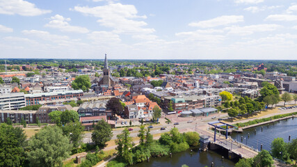 Aerial view on the center of Doetinchem