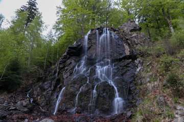 Radaufall waterfalls near Bad Harzburg, Germany, long exposure shot of flowing water