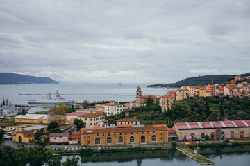 Obraz premium LA SPEZIA, Militar ships at the base