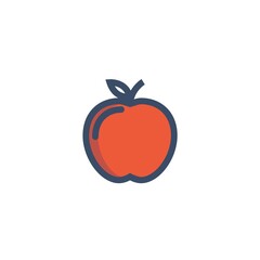 apple fruit vector icon fresh food