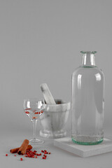 bottle and glass