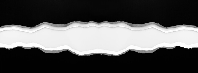 Gap in ripped paper
