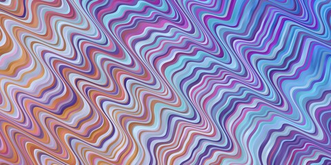 Light Multicolor vector background with bows. Bright illustration with gradient circular arcs. Pattern for busines booklets, leaflets