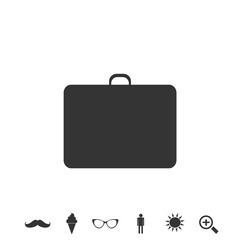 briefcase luggage vector icon travel bag