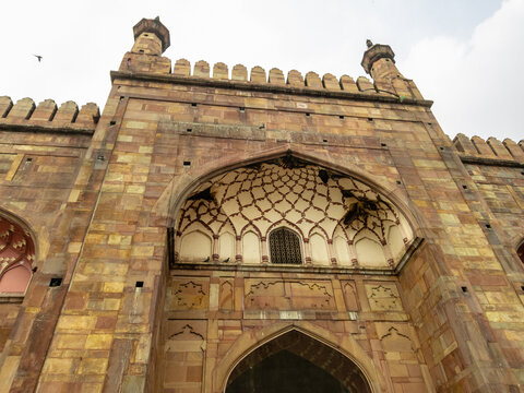 The Entrance To The Old Mosque Built By Aurangzeb In Varanasi