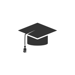 graduation cap vector icon education